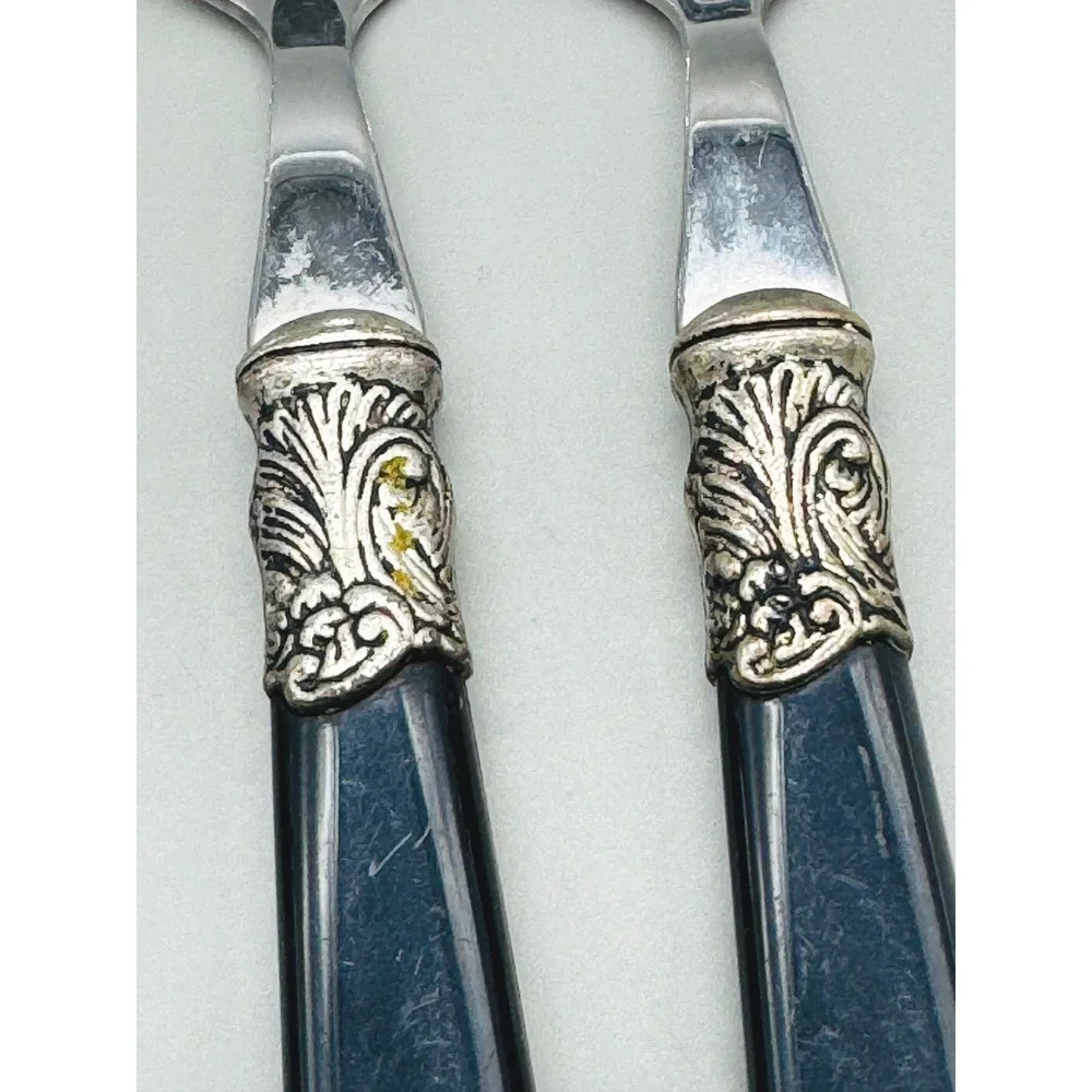 Versailles EME Inox Italy 18/10 Stainless Black Teaspoons Set of 4